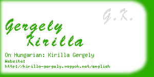 gergely kirilla business card